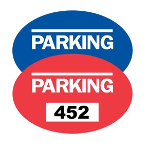 Oval Inside Window Parking Sticker