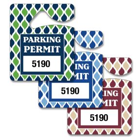 Small Designer Parking Hang Tags - Waves