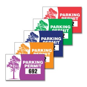 Oak Tree Inside Window Parking Permit